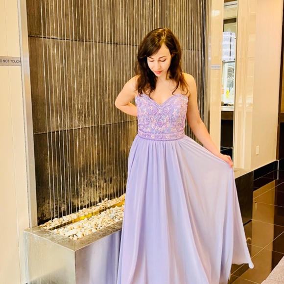 New Party Dress Size 10 Morilee Brand Light Violet Color - Picture 2 of 9